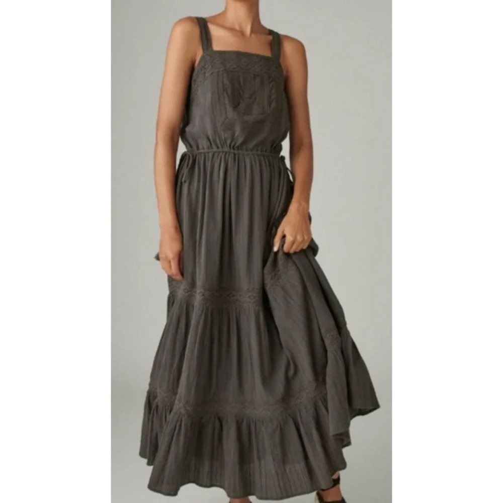 Lucky Brand Gray Maxi Dress